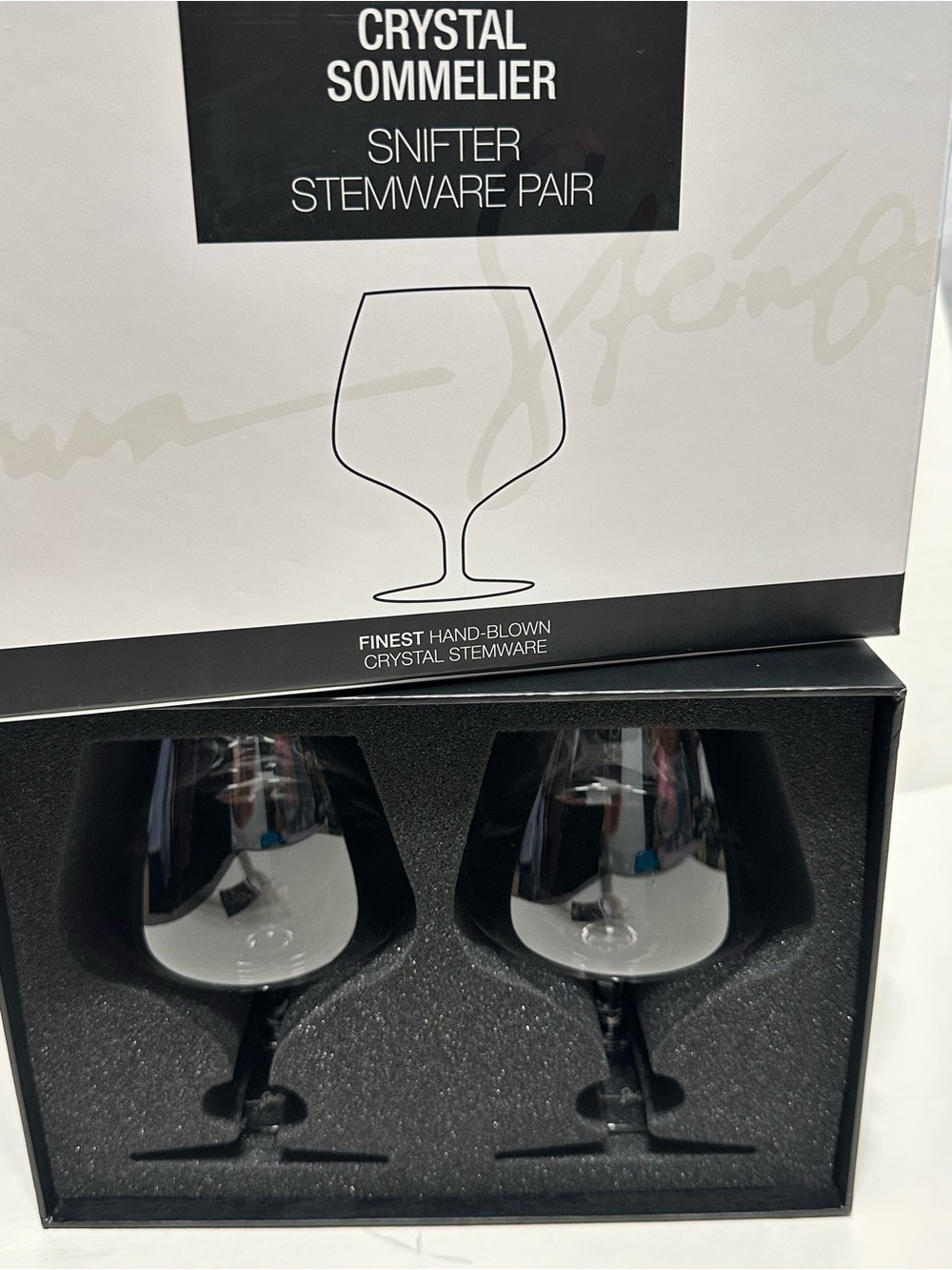Joshua Steinberg Crystal Sommelier, Snifter Stemware, Pair - Clear Glass